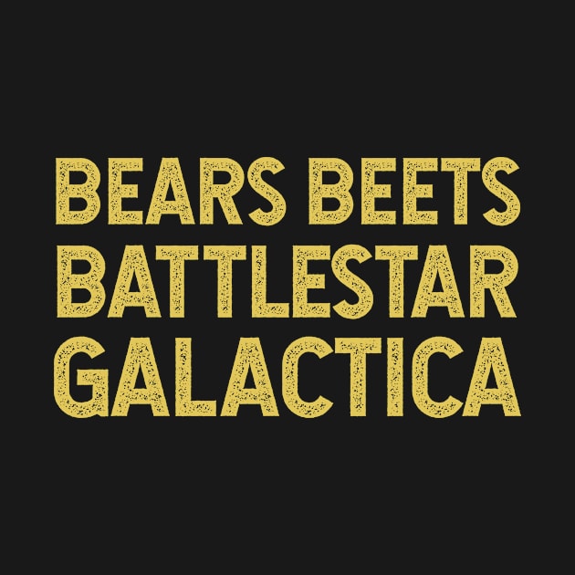 Bears Beets Battlestar Galactica by christinamedeirosdesigns