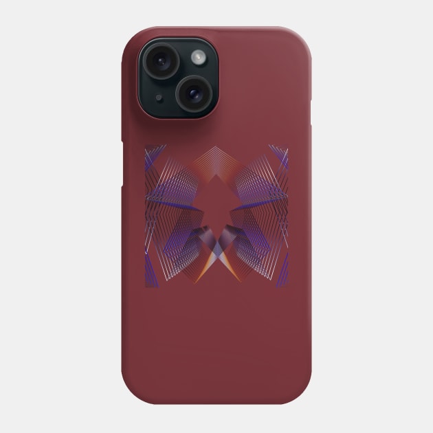 Geometric lineart galaxy purple Phone Case by soycarola