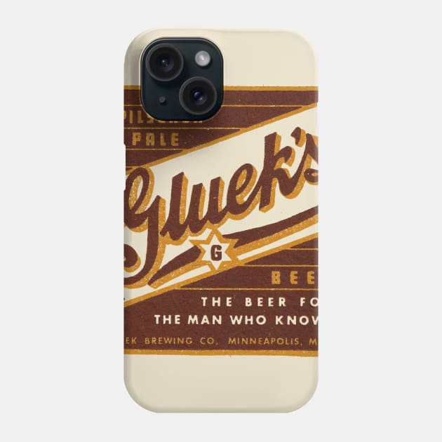 Gluek's Beer Phone Case by MindsparkCreative