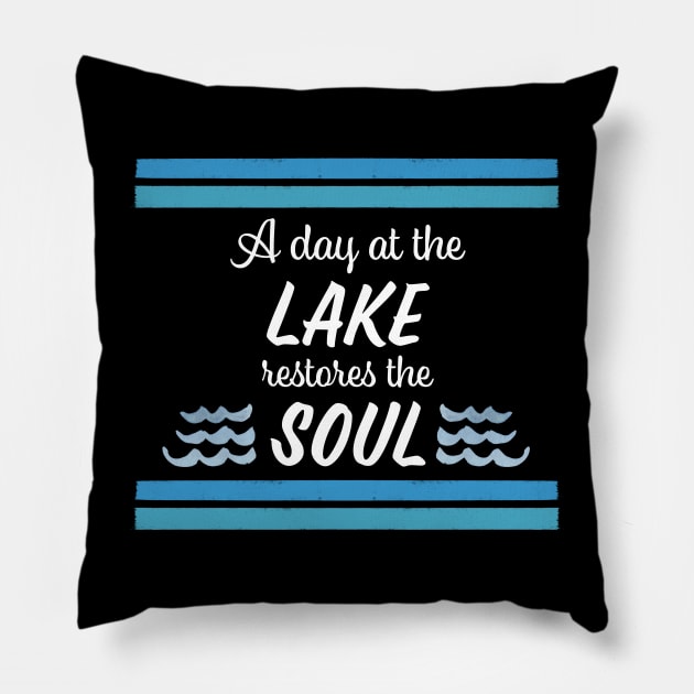 A Day At The Lake Pillow by SWON Design