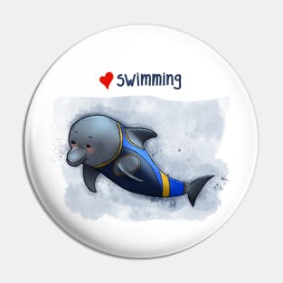 Love swimming Pin