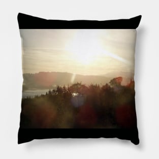 Sunrise over the Columbia River #21 Pillow