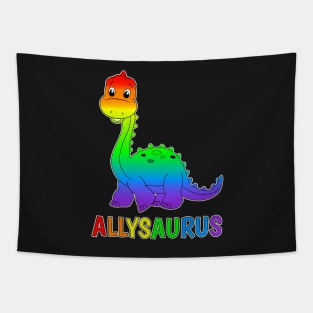 Diplodocus Dinosaur Is An LGBTQ Allysaurus - Gay Pride Ally Tapestry