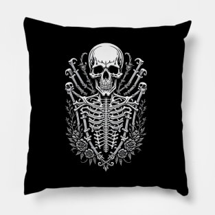 Skeleton Grave Pillow