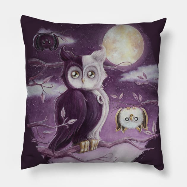 Blank Infinity The Owl Pillow by The Fantastic Art Shop