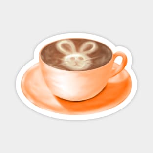 Easter Cappuccino Art Bunny Magnet