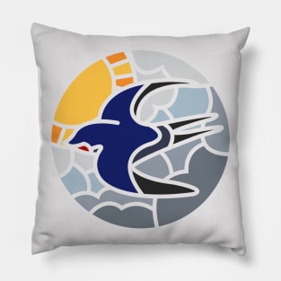 Swallow in the sky mosaic (Full size) Pillow