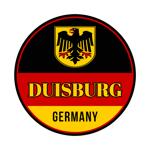 Duisburg Germany Round Flag by urban-wild-prints