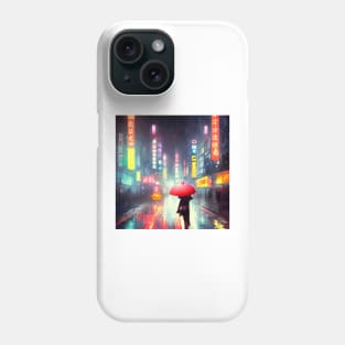 Tokyo Neon - A Lonely Man - Night Phone Case