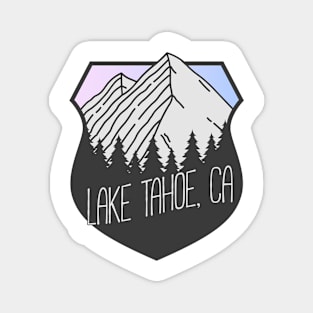 Lake Tahoe, California Mountain Crest Sunset Magnet