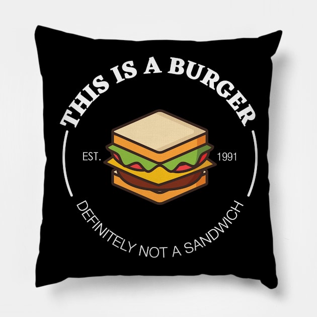 This is a Burger! Pillow by NicoleCH35