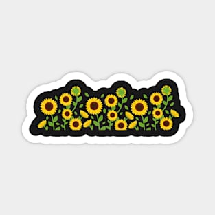 Sonflowers - Colorful yellow Sunflower Floral Art Work Magnet