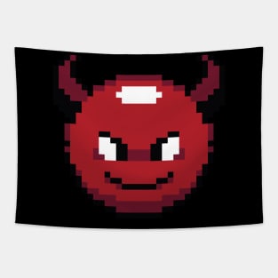 Devil Pixel Emoji Tapestry