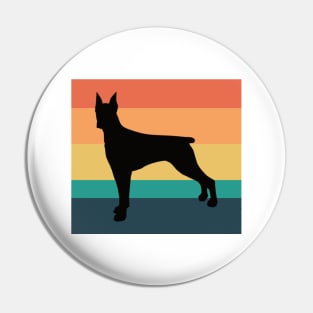 Doberman Pinscher Dog Vintage Sunset Pin