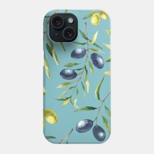 Olives - Mediterranean pattern Phone Case