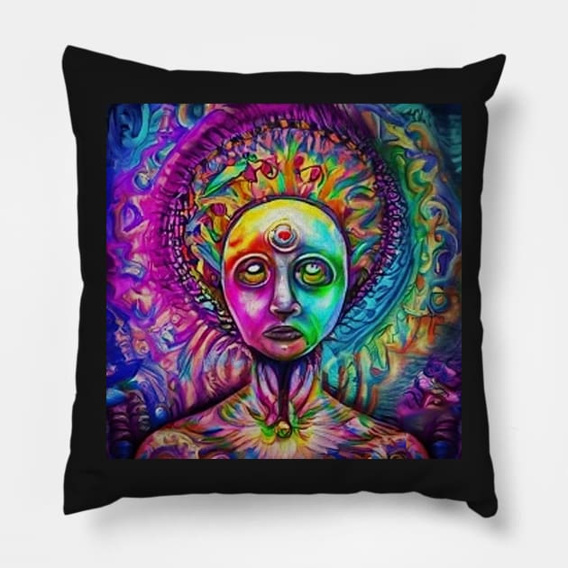 Witch Art design Pillow by Pikmi