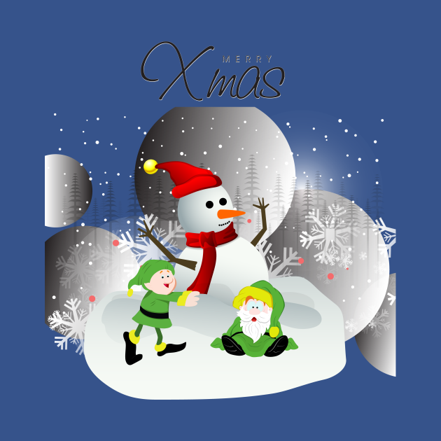 Merry Xmas Snowman - Merry Xmas - T-Shirt