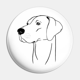 Weimaraner (Black and White) Pin