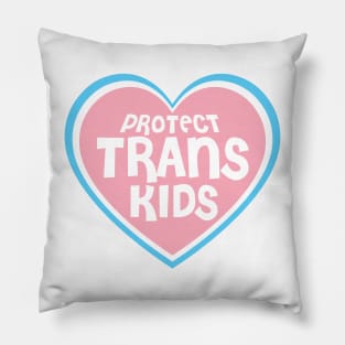 Protect Trans Kids - Heart Pink Pride Pillow