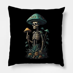 Skeleton Mushroom Pillow