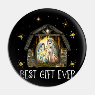 Christmas Cool Jesus Nativity Scene Christian Pin