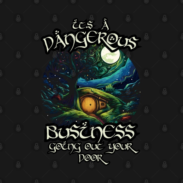 It's a Dangerous Business - Whimsical Halfling Hole - Fantasy by Fenay-Designs