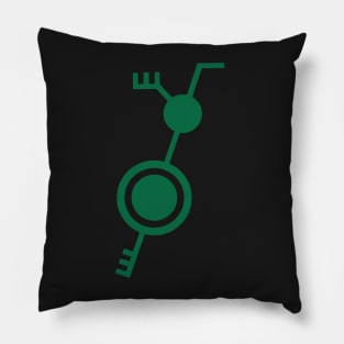 Green crop circles Pillow