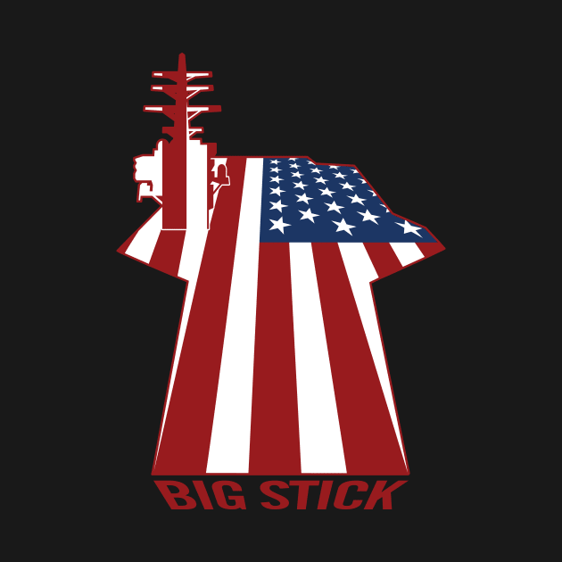 Big Stick Patriotic U.S. Aircraft Carrier by hobrath