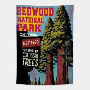 Redwood National Park California Aged Look Tapestry