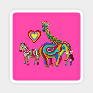 Rainbow Savanna (pink) Magnet