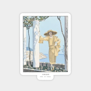 Amalfi Fashion Illustration by George Barbier Magnet