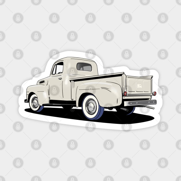 Ford F1 Pickup in white Magnet by Webazoot