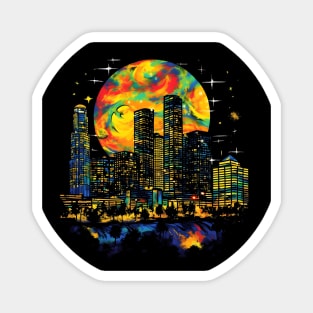 San Jose California Psychedelic Trip A 3D Cityscape Magnet