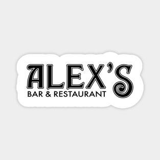 Eat at Alex's (black) Magnet