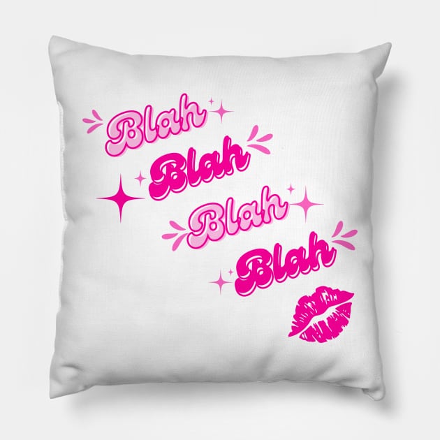 Blah blah blah blah Pillow by Once Upon a Find Couture 