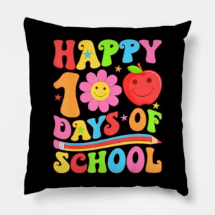 Happy 100Th Day Of School Teacher 100Days Of School Boy Girl Pillow