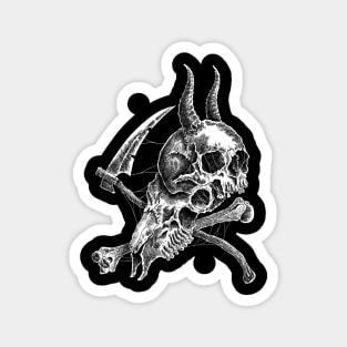 skull goat Magnet