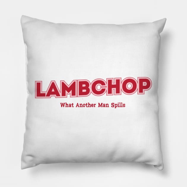 Lambchop What Another Man Spills Pillow by PowelCastStudio