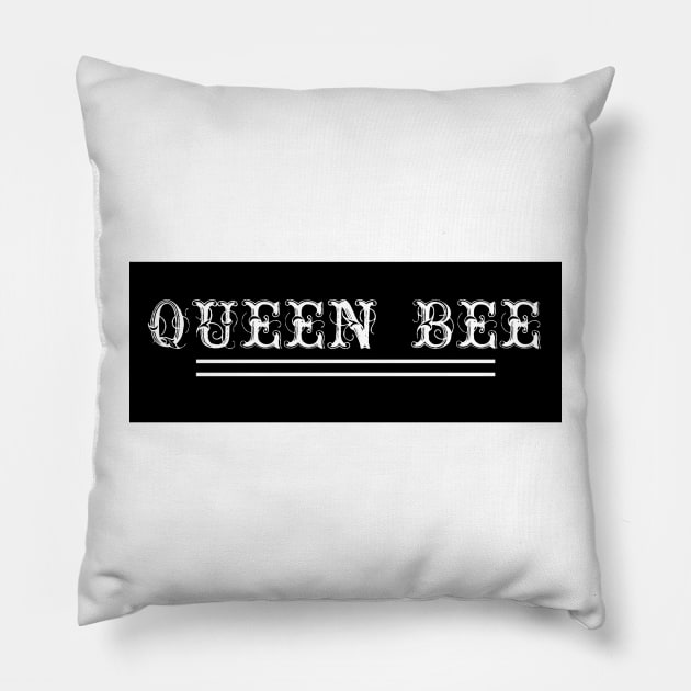 Queen bee typographic designed Pillow by Blueberry Pie 