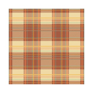 Tartan - Brown, Beige, Turquoise, Orange and Yellow colors T-Shirt