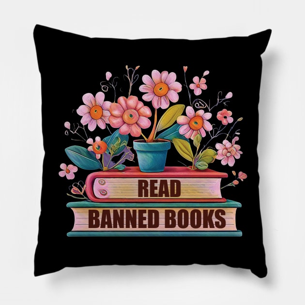 Read Banned Books Pillow by Trendsdk