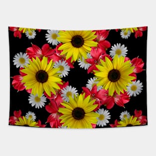 sunflowers daisy flower blooming daisies floral blossoms Tapestry