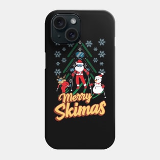 Skiing Christmas Phone Case