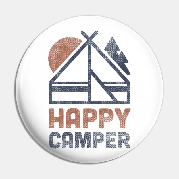 Happy Camper Pin by ZekeTuckerDesign