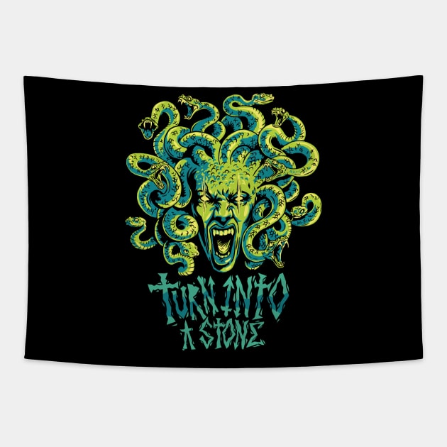 Gaze of Medusa | Mythical Monster Comic Art | MythoComix Tapestry by Popculture Tee Collection