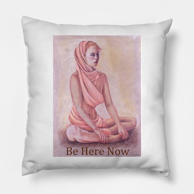 Meditating woman girl Pillow by Fantasyart123