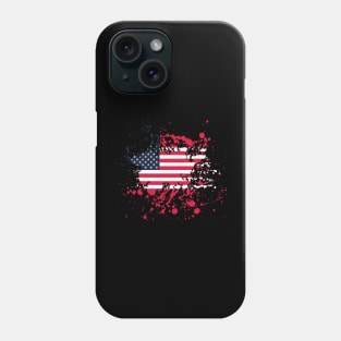 American Flag Splash Phone Case