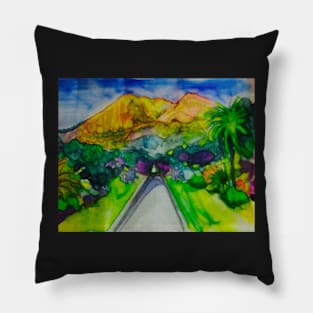 castle hill frontal purple Pillow