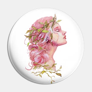 Princess in Leaf Crown Pin