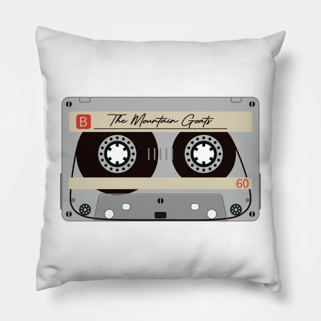 The Mountain Goats Vintage Cassette Tape Pillow by Renungan Malam